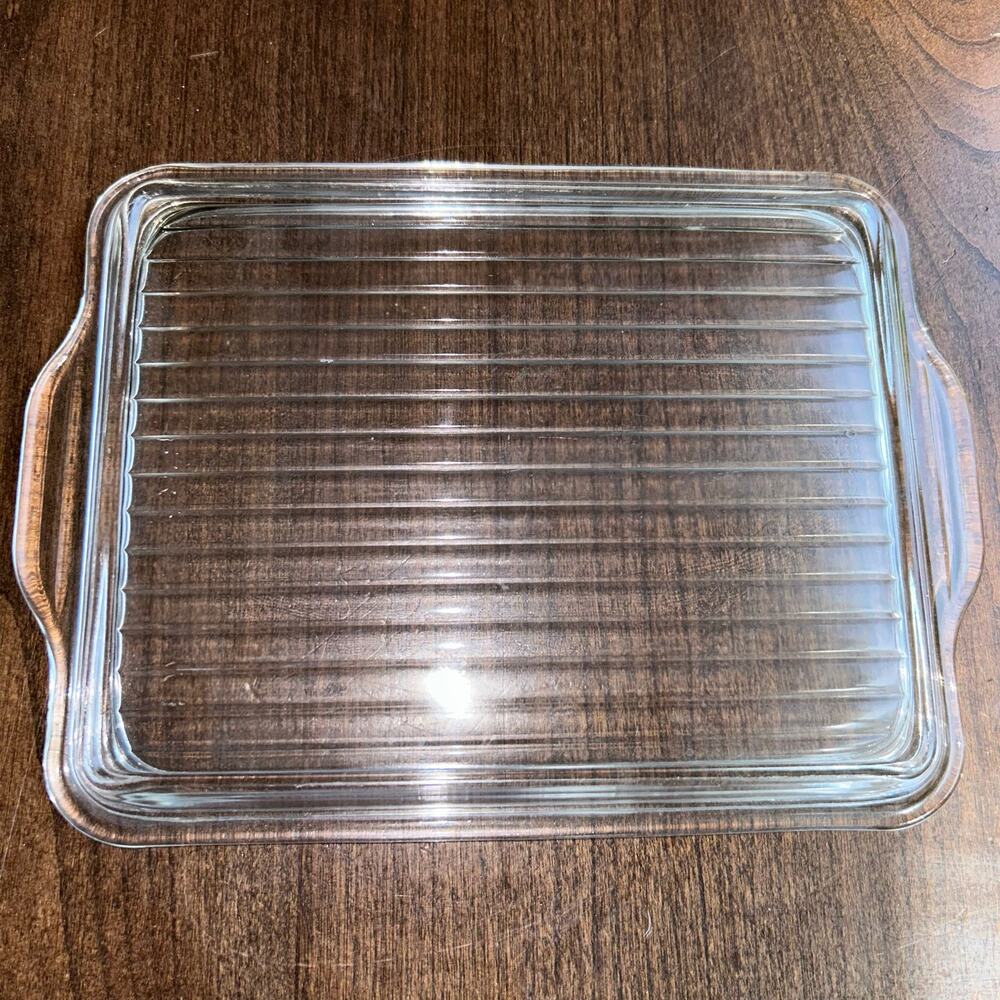 Pyrex 503-C  Lid Ribbed Glass Replacement Refrigerator Dish Cover